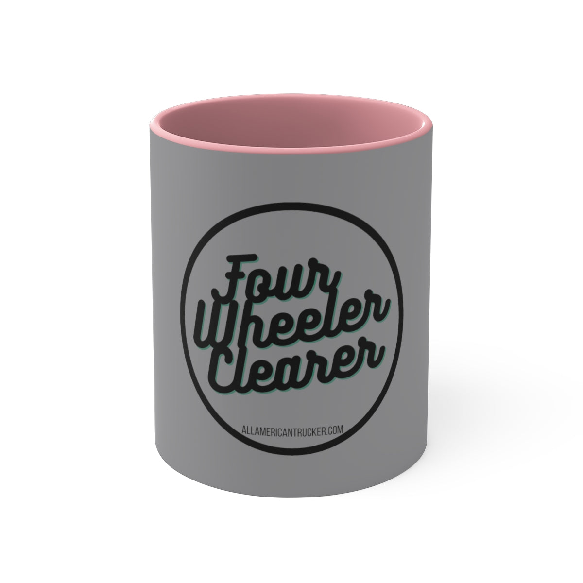 Four Wheeler Clearer 11oz Ceramic Mug Gray/Red