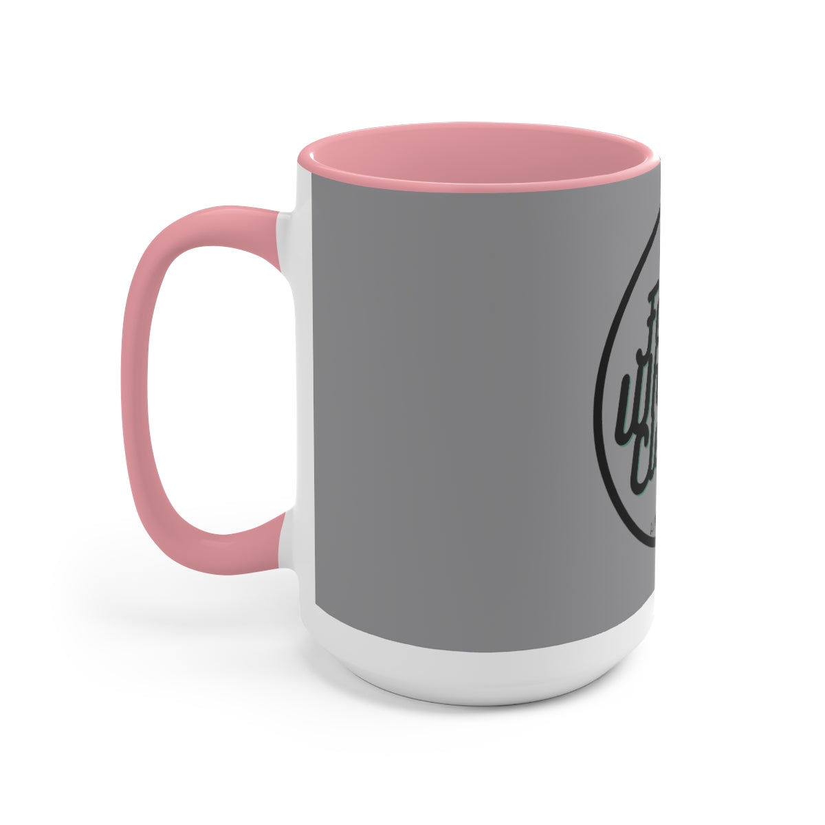 Four Wheeler Clearer 15oz Ceramic Mug Gray/Pink